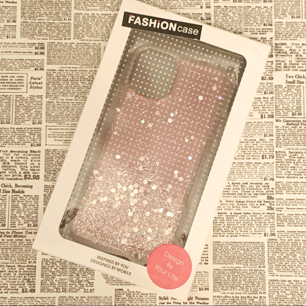 ✨🆕 IPhone 11 Pro Pink with Shiny Stars Case